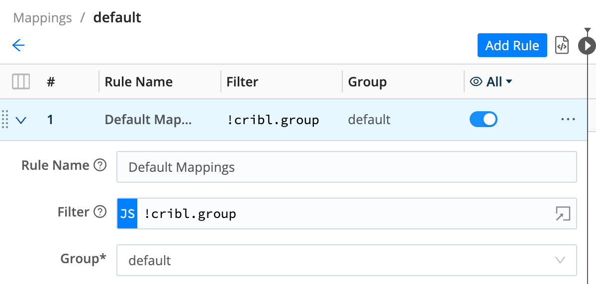 Default Mapping Rule