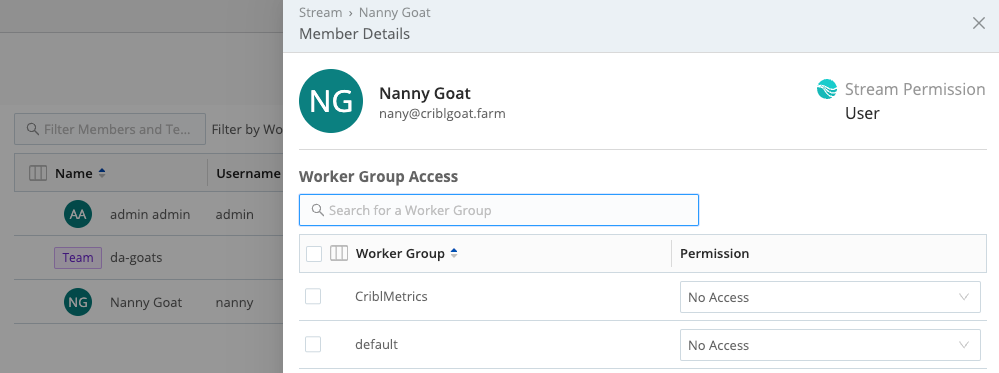 Stream Members > User Details