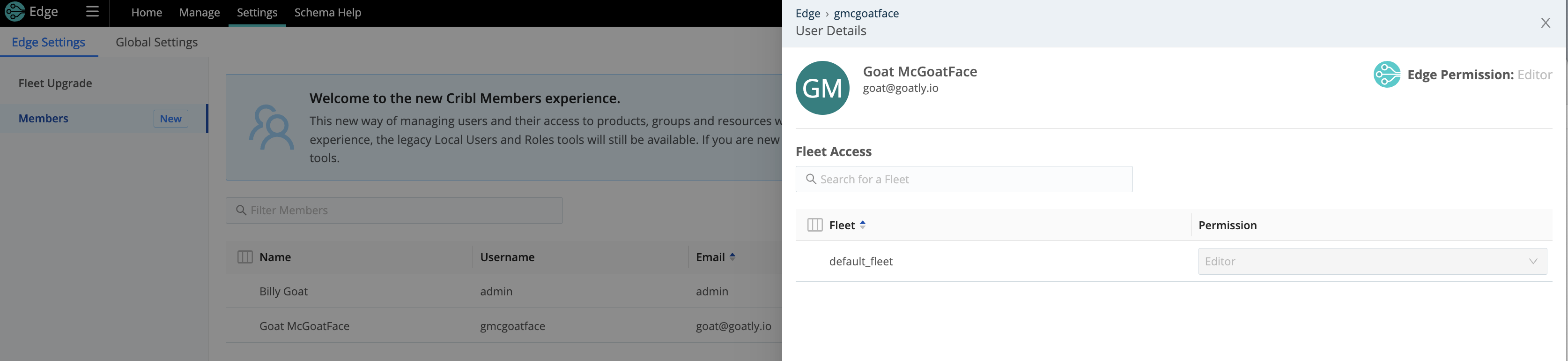 Product Members > User Details