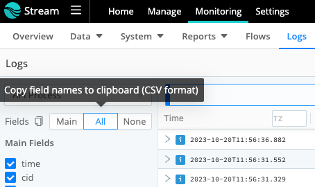 Monitoring - Copy Fields Icon