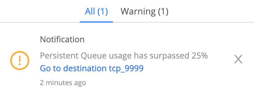 Persistent Queue notification