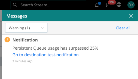 Persistent Queue notification