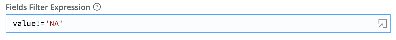Filter the Parser Function to ignore fields with &lsquo;NA&rsquo; values