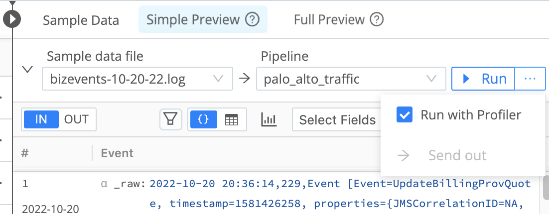 Disabling Pipeline profiling