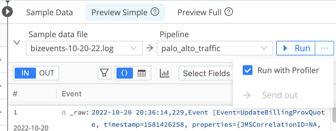 Disabling Pipeline profiling