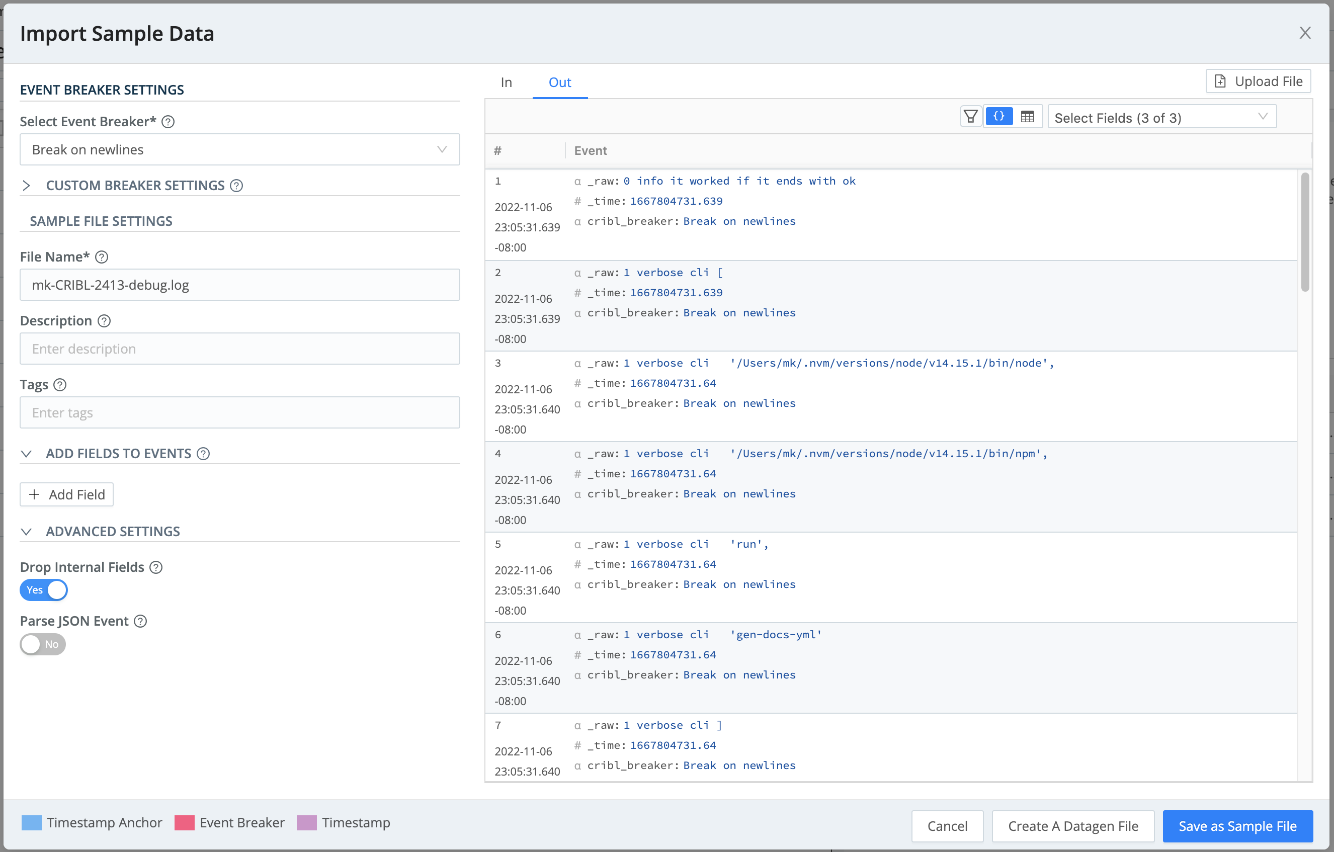 Working with imported data