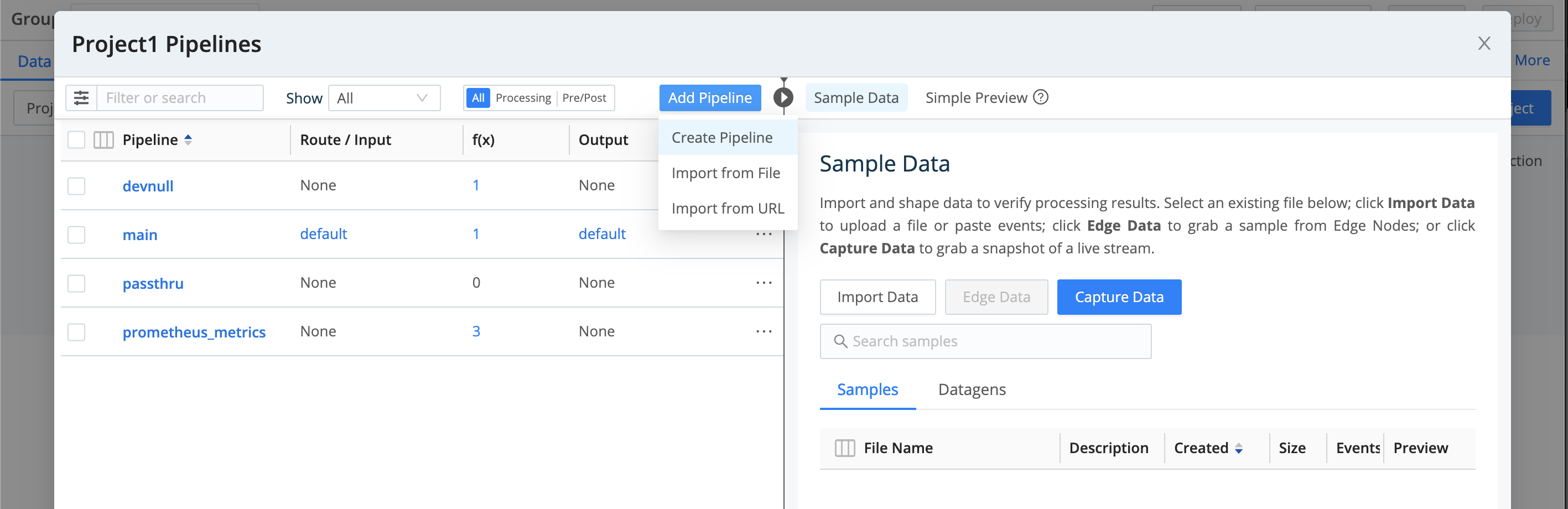 Managing Project Pipelines
