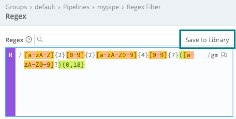 Adding a custom pattern to the Regex Library from a Function&rsquo;s Regex modal