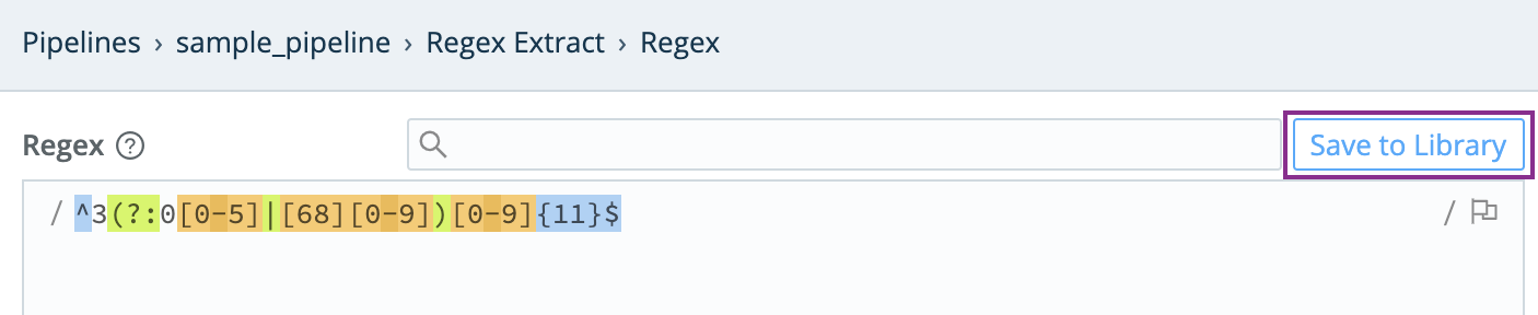 Adding a custom pattern to the Regex Library from a Function&rsquo;s Regex modal