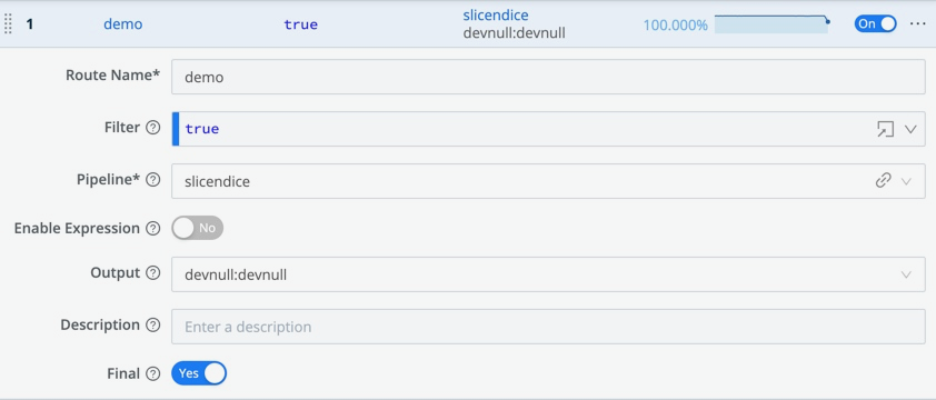 Configuring and adding a Route