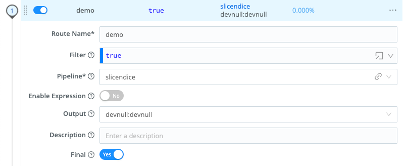 Configuring and adding a Route