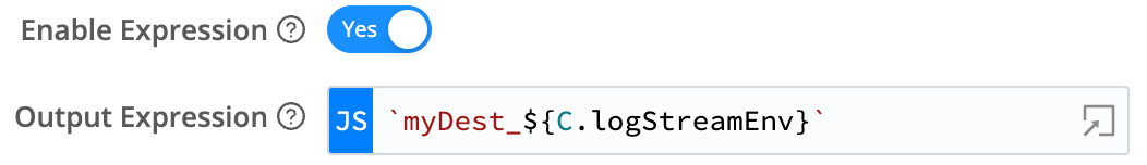 Output expression enabled