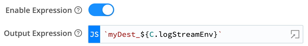 Output expression enabled