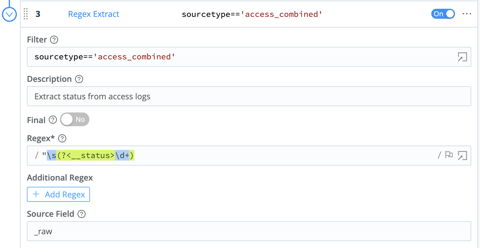Extracting the __status field