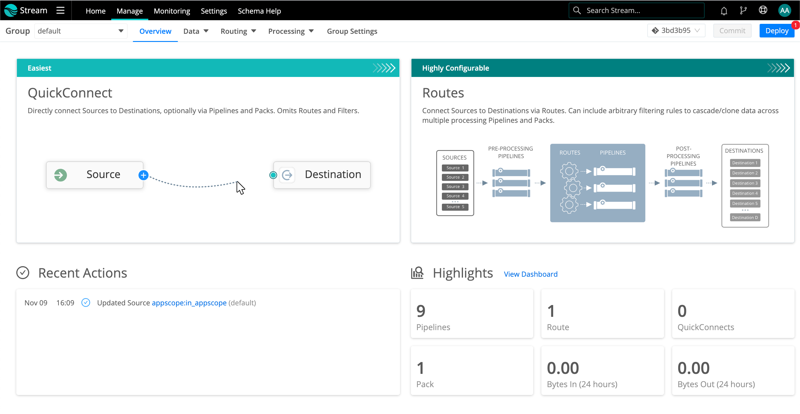 Commit and Deploy controls per Group/Fleet, at upper right