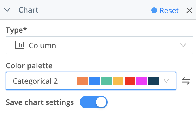 Save and Reset controls