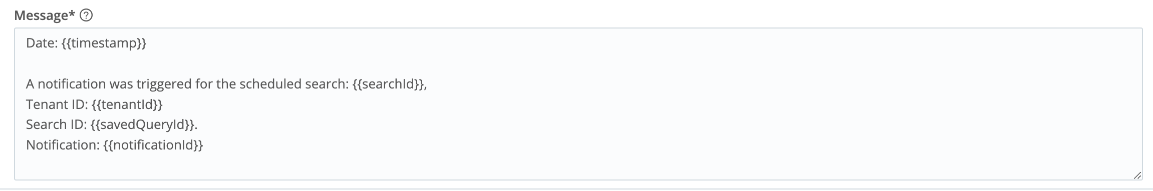  Message pane&rsquo;s Default template