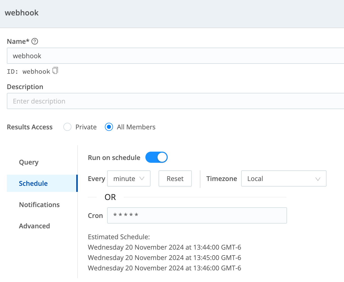Scheduling the search