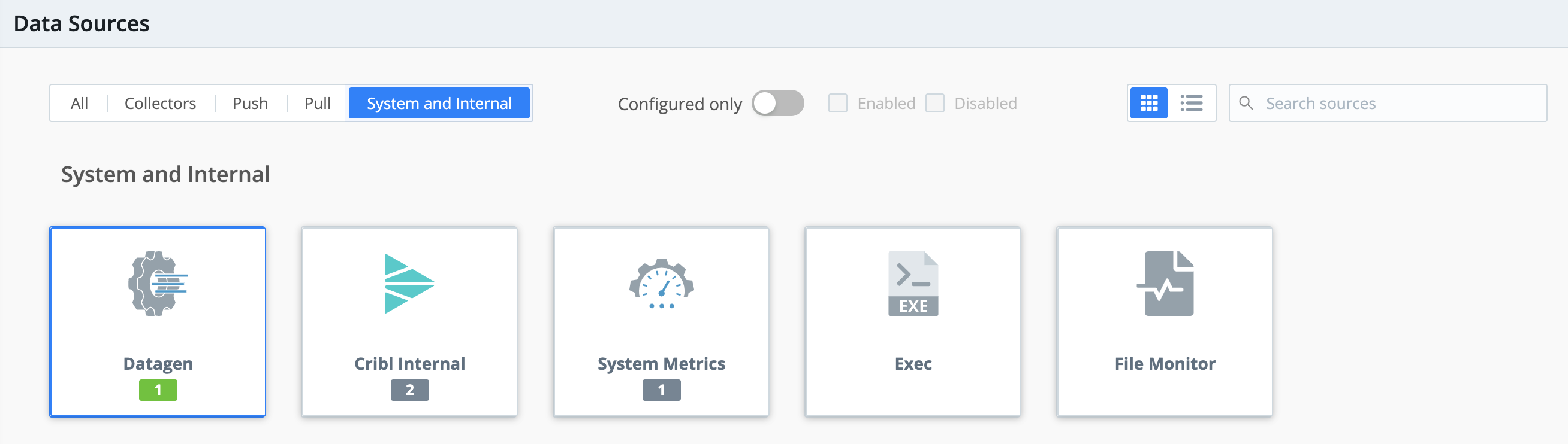 Adding a datagen Source