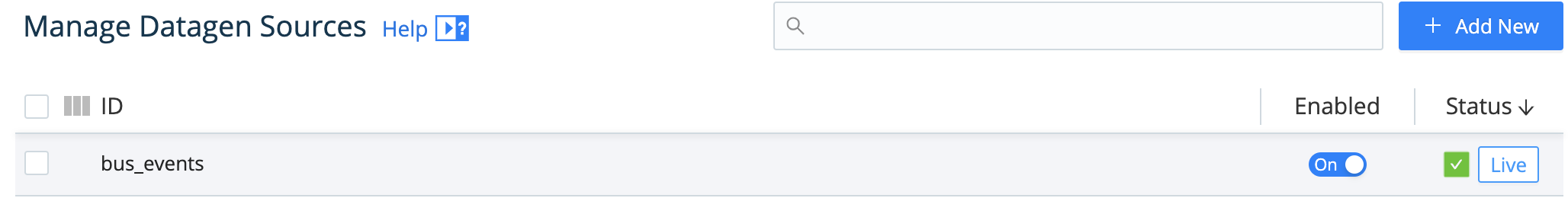 Source > Live button