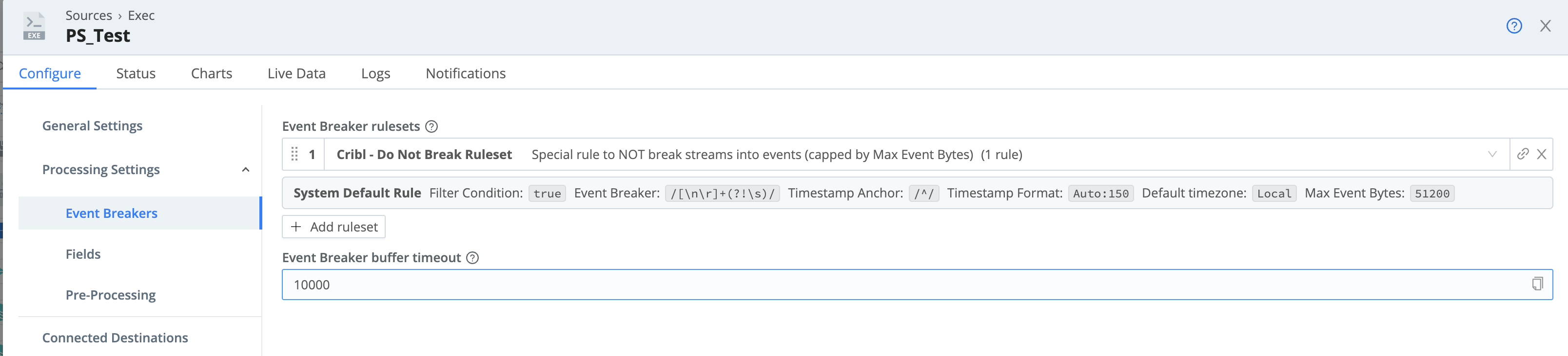 Apply an Event Breaker