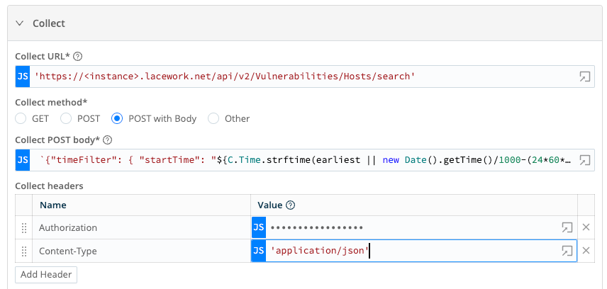 Adding a Collect header