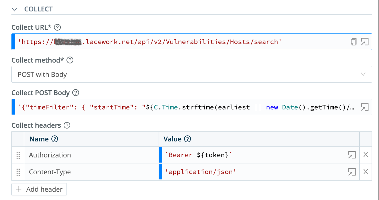 Adding a Collect header
