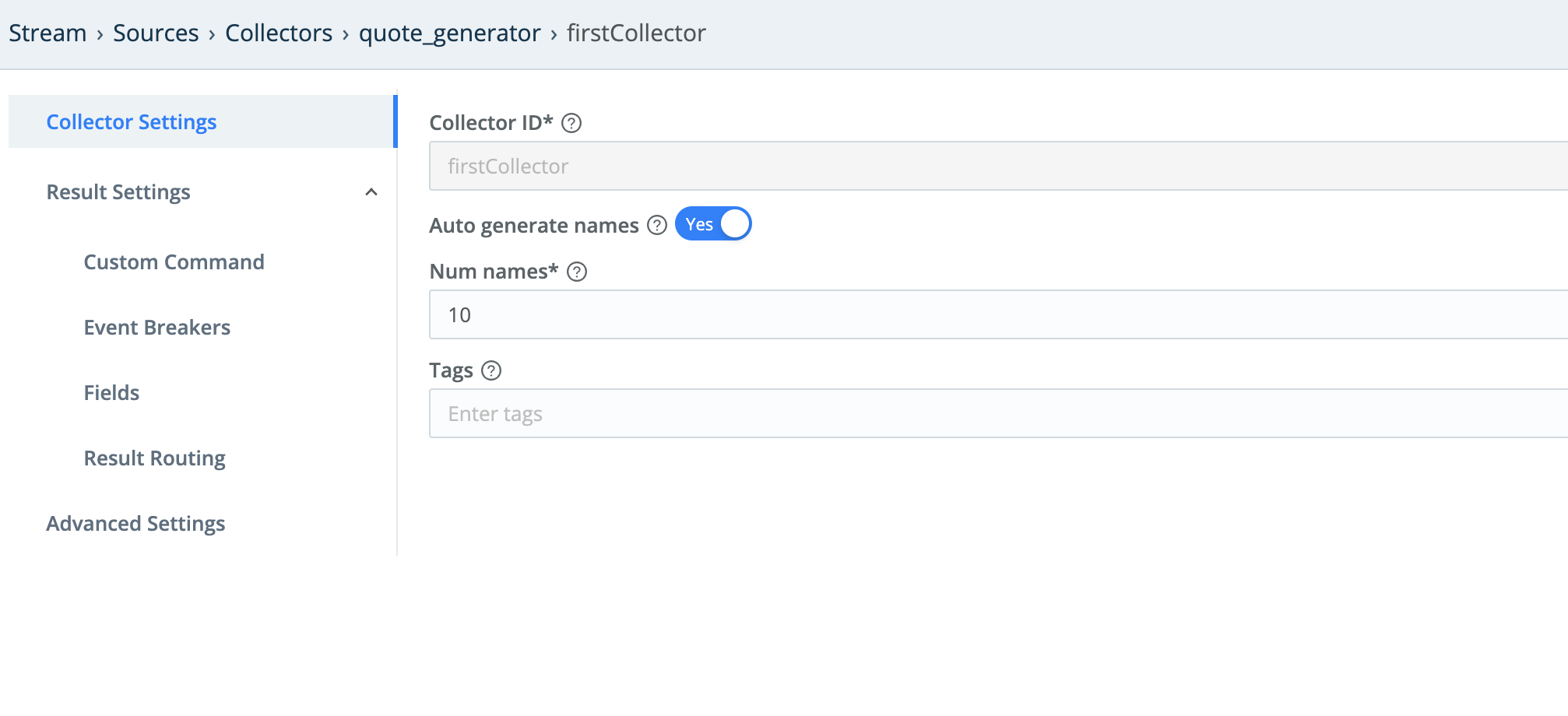 Update Existing Collector