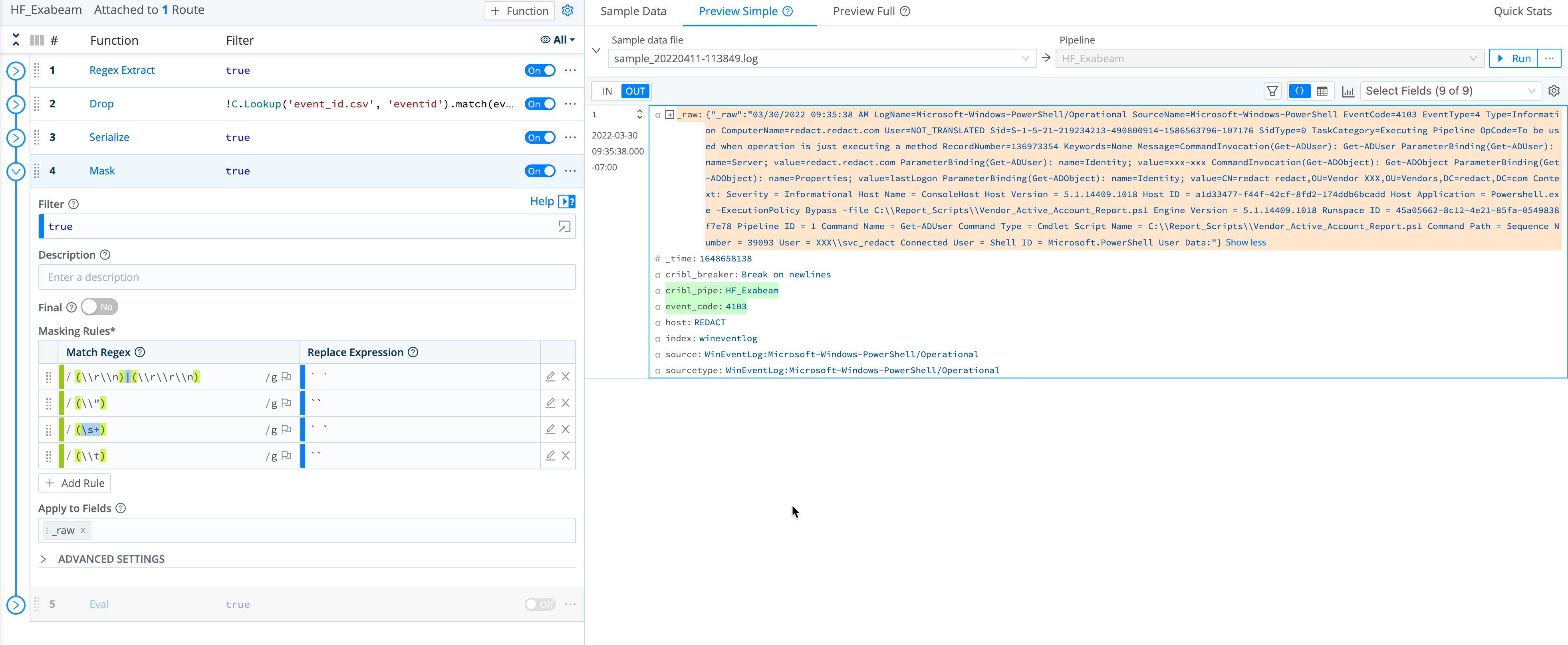 Extraneous newlines/returns to remove