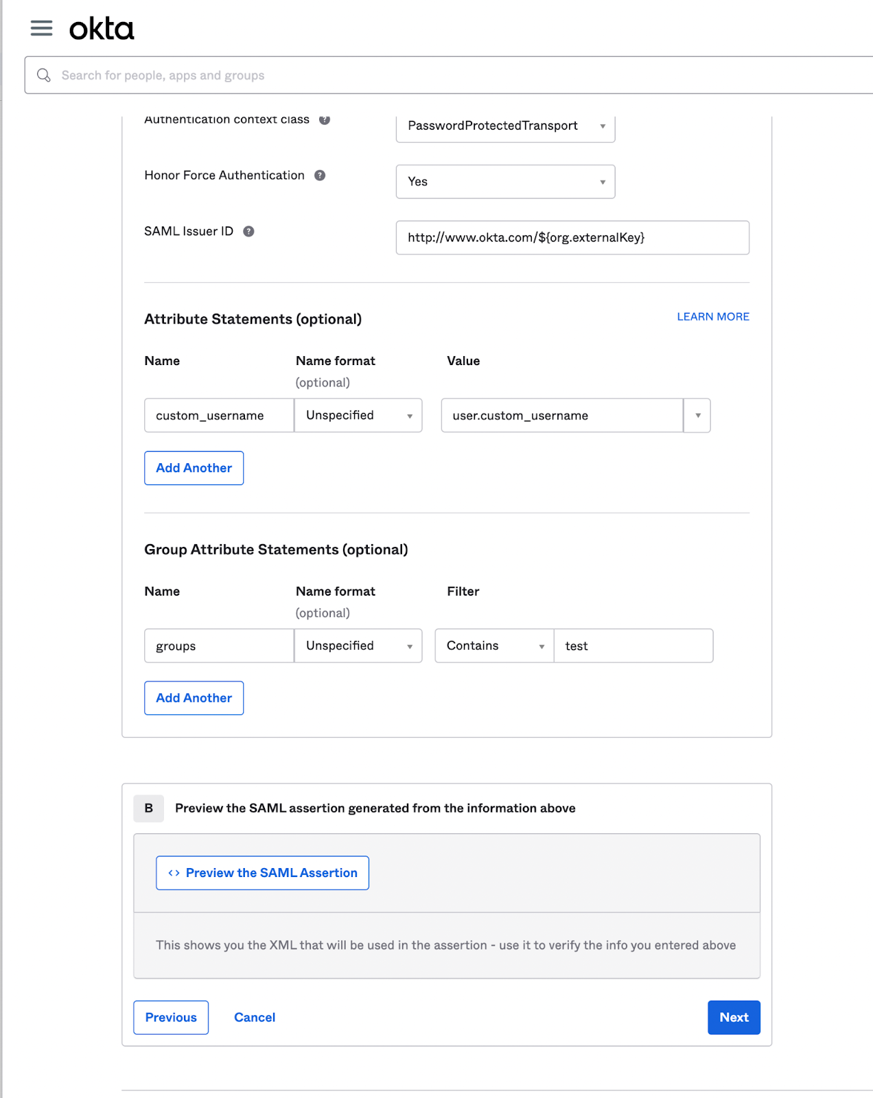Configuring SAML (Part 2) continued