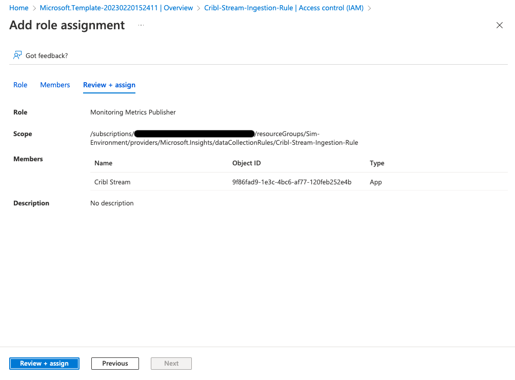 Adding a Role Assignment