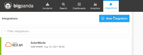 The Integrations tab