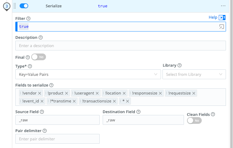 Dropping fields with Serialize