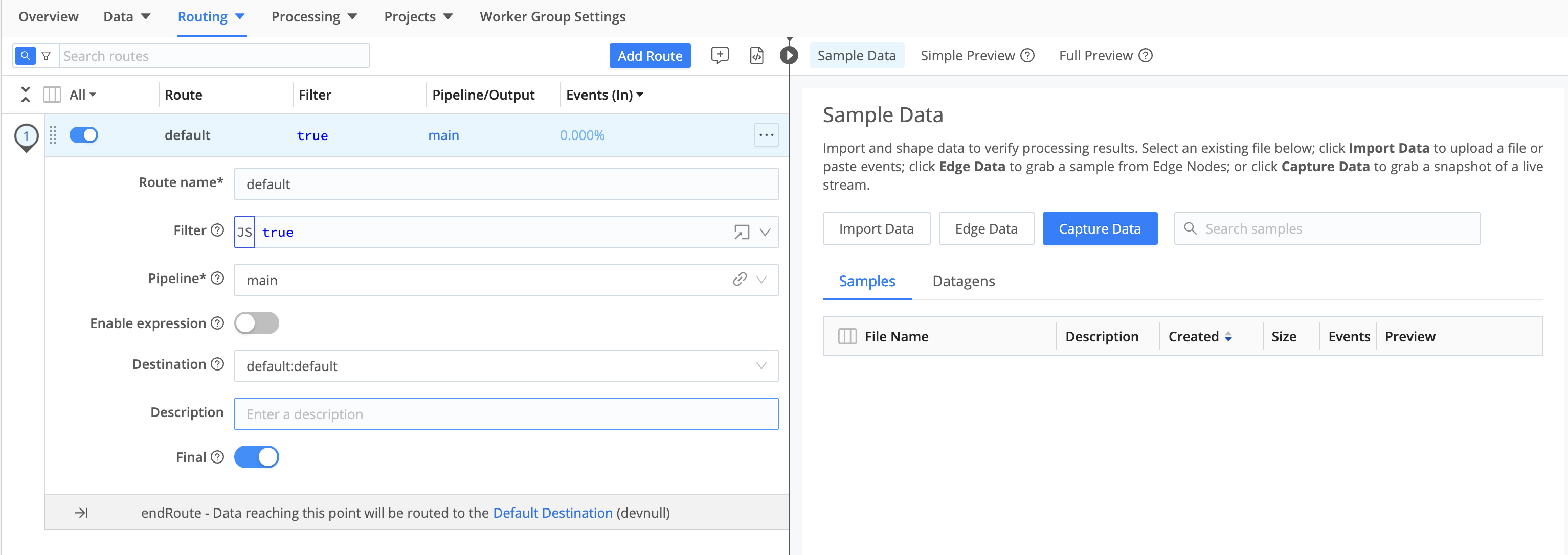 Accessing the Routing table
