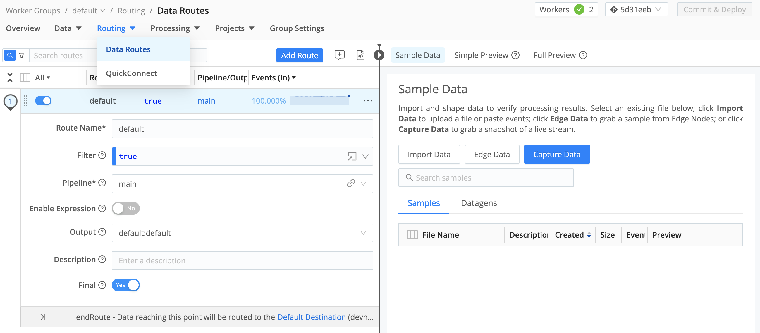 Accessing the Routing table