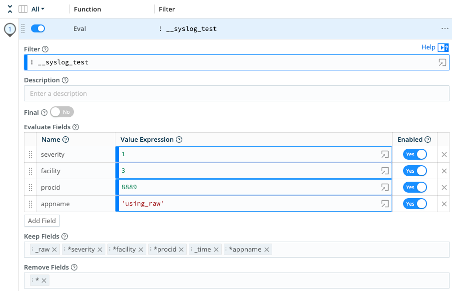 Adding syslog decorations to _raw