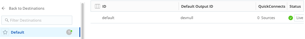 Verify DevNull Destination