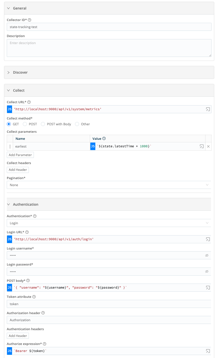 Collector Config - Collector Settings