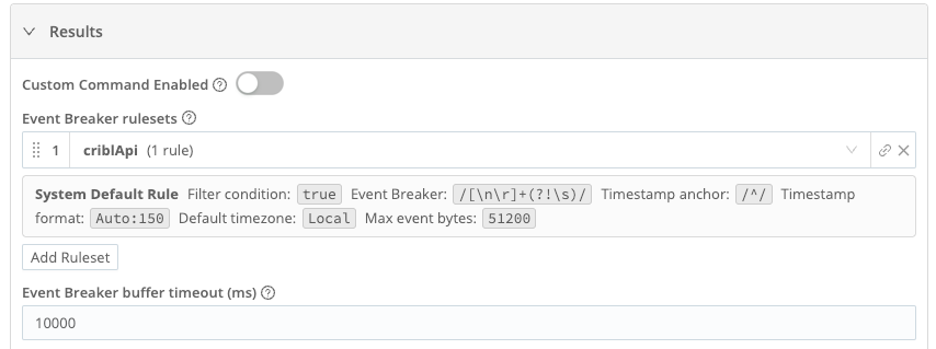 Collector Config - Event Breakers