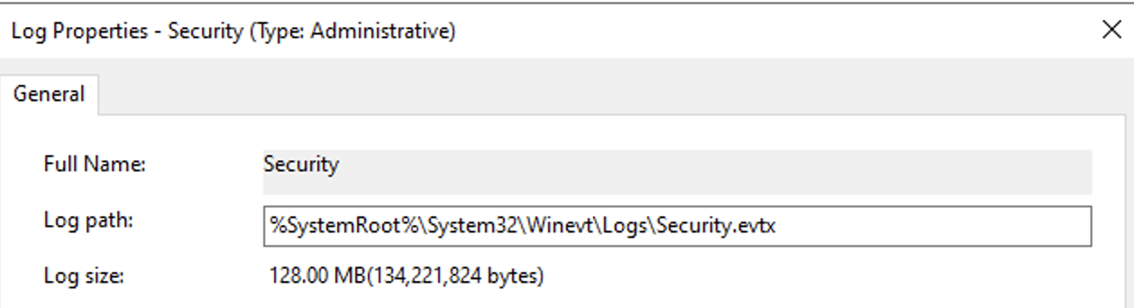 Log properties: Full name from the UI