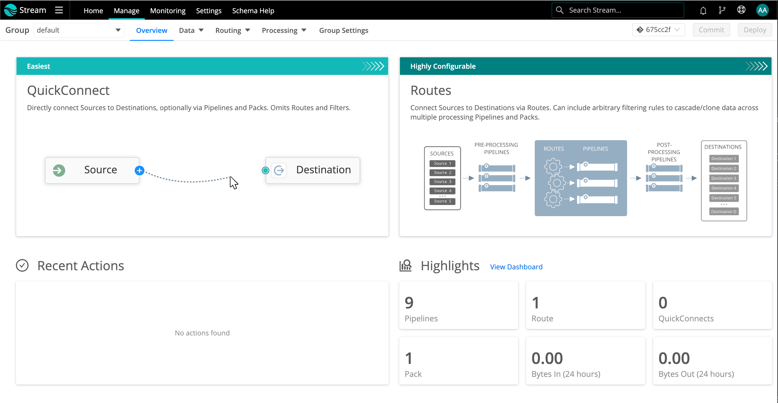 Distributed deployment: menu structure