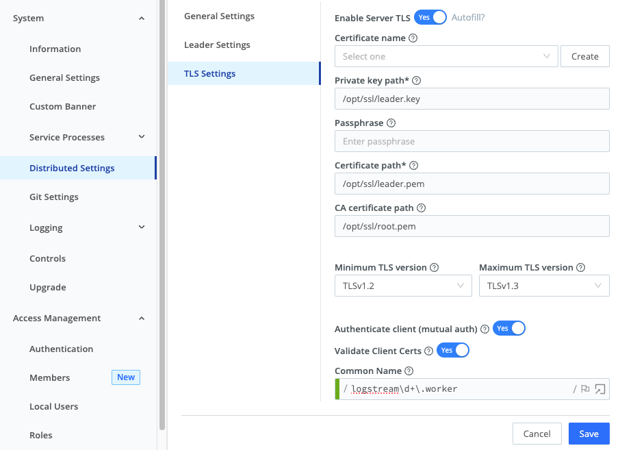 Configuring Mutual Authentication