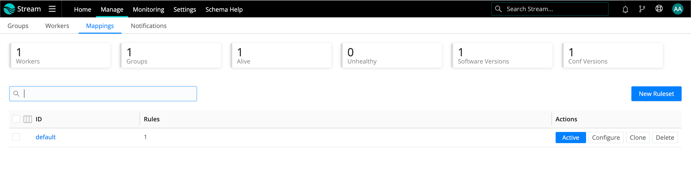 Mappings status/controls